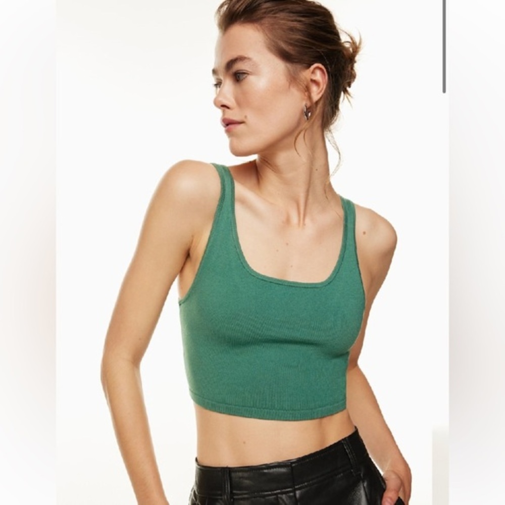New Aritzia Babaton Sculpt Knit Squareneck Cropped Tank